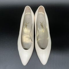 ◇イヴ サンローラン YSL パンプス　ホワイトの画像