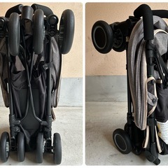 西松屋　b型ベビーカー　折り畳み　 アルビスコンパクトネオ　グレーの画像