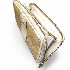COACH 長財布　シグネチャー　ベージュの画像