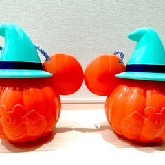 Disney ディズニー ミッキー　パンプキンビッグポット　カボチャ　バケツ　小物入れの画像