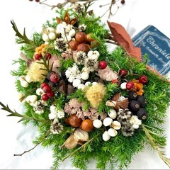 クリスマス　リース　材料の画像