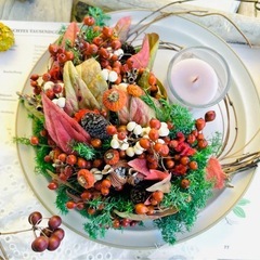 クリスマス　リース　材料の画像