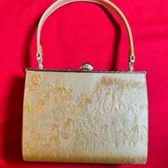 彩 竹文様 草履＆ハンドバッグ セット近鉄購入品（未使用・長期保管品）　取りに来られる方限定の画像