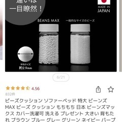 ビーズクッションソファベッドの画像