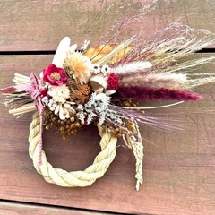 取り外したらブーケになるしめ縄　材料の画像