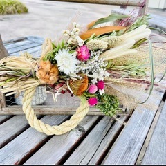 取り外したらブーケになるしめ縄　材料の画像