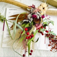 アレンジ部を取り外したらブーケになるしめ縄　材料の画像