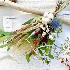 アレンジ部を取り外したらブーケになるしめ縄　材料の画像