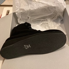 未使用　ブーツ　黒　サイズ22の画像