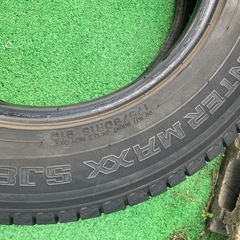 ジムニー 175/80R16 スタッドレスタイヤ 4本 DUNLOP WINTER MAXX SJ8 バリ山の画像