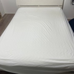 ニトリ　ダブルベッド　Nスリープ　マットレスとベッドフレームセットの画像