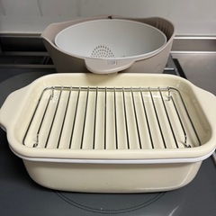 天ぷらホーロー鍋　ボウルの画像