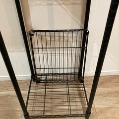 スチールレンジラック　木目調棚の画像