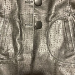 # KIM'S ラムレザーのセミオーダーコート(ブラック　型抜き模様)の画像