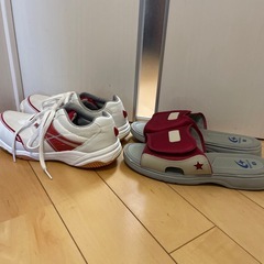 広陵高校 上履きスリッパ・体育館シューズ 27.5 赤色学年 美品の画像