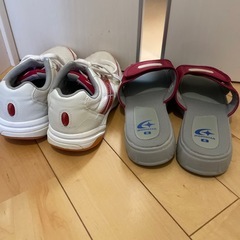 広陵高校 上履きスリッパ・体育館シューズ 27.5 赤色学年 美品の画像