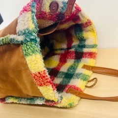 アーノルドパーマー　ボアリバーシブルトート　チェックの画像