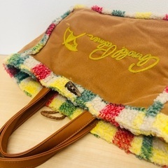 アーノルドパーマー　ボアリバーシブルトート　チェックの画像