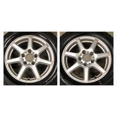 イボ付きもあり　GOOD YEAR ICENAVI 7 195 65 R15 & 社外ホイール 4本セットの画像