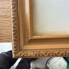 ゴールド装飾フレーム 木製裏面　賞状額縁　ガラス入り　Cの画像