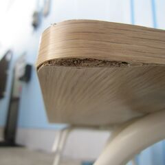 折り畳みローテーブル　900ｘ450ｘ330　木目チークの画像