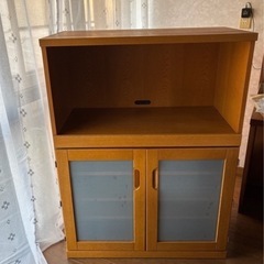 オーダースライド棚付食器棚の画像