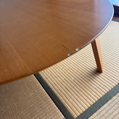 無印良品　こたつテーブル　楕円形　難あり
　の画像