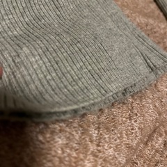 ウォッシャブルニットリブパンツ　Mの画像