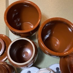 漬物壺　漬物石の画像