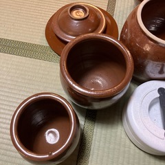 漬物壺　漬物石の画像