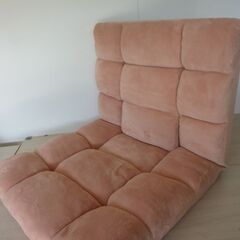 2-2　未使用/新品　訳あり　アウトレット　ランバーサポート付 座椅子 マットマン付 14段階リクライニング コンパクト 折りたたみの画像