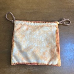 トースト模様の巾着の画像