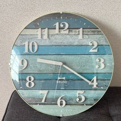 BRUNO 電波ビンテージウッドクロック ブルーの画像