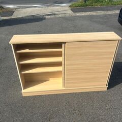 A-052🤩収納食器棚カウンター!!高さ：980mm 奥行：250mm 横幅：1443mmの画像