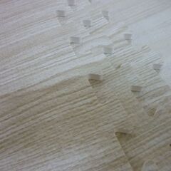 ②未使用/新品　ジョイントマット 大判 59cm 厚み10mm 1.5畳用 8枚組 木目調 防音 保温性 床暖房対応 ノンホルムアルデヒド サイドパーツ付きの画像