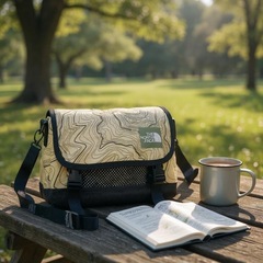 THE NORTH FACE✨メッセンジャーバッグ✨ 等高線✨地図✨クロスボディの画像