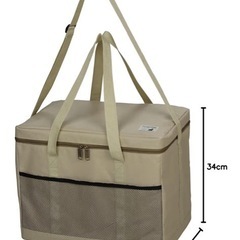 【早いもの勝ち】キャプテンスタッグ(CAPTAIN STAG) 保冷バッグ ソフト クーラーバッグ 折り畳み収納可能 【35L】 【カーキ】 の画像