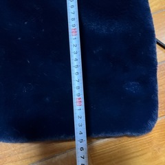 紺　ボア手提げバックの画像