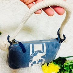 デニム✨HUNTING WORLD✨ハンティングワールド✨ハンドバッグ✨ロープの画像