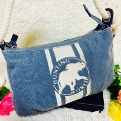 デニム✨HUNTING WORLD✨ハンティングワールド✨ハンドバッグ✨ロープの画像