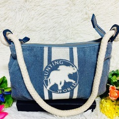 デニム✨HUNTING WORLD✨ハンティングワールド✨ハンドバッグ✨ロープの画像