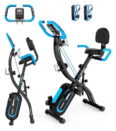 トレーニングバイク【3-in-1アプリ連動/心拍数計測】有酸素運動 組立簡単