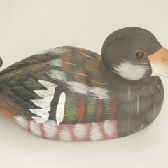 【ご成約済】手のひらサイズ 石造りの鴨のペアのオブジェの画像