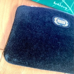 【FEILER】フェイラー　花柄刺繍 ポーチ 黒の画像