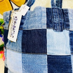 デニム✨大容量✨MASTRO✨マストロ✨トートバッグ✨パッチワーク✨新品タグ付きの画像