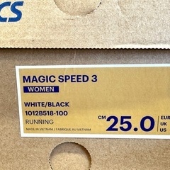 【超美品・低走行】asics MAGIC SPEED3 25.0 レディース  レースのみ走行20km フルレングスカーボンシューズの画像
