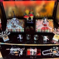 江戸木目込雛人形 二段式　お雛様　雛人形の画像