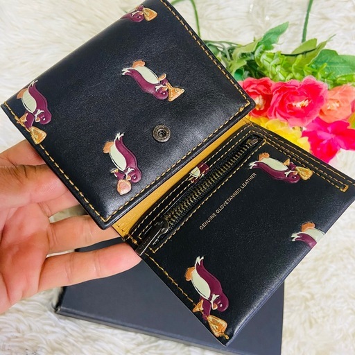 本革✨COACH✨コーチ✨財布✨ペンギン✨シャンパン✨グラブタンレザー✨アニマル