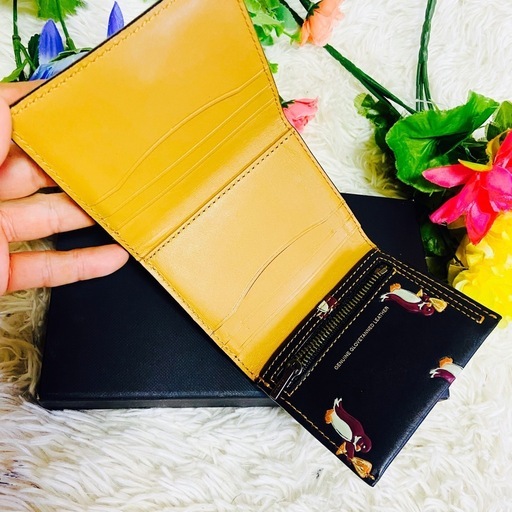本革✨COACH✨コーチ✨財布✨ペンギン✨シャンパン✨グラブタンレザー✨アニマル