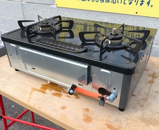 お引取り限定 23年製 リンナイ LPガス用コンロ 2口ガステーブル KSR563BKL 左強火  